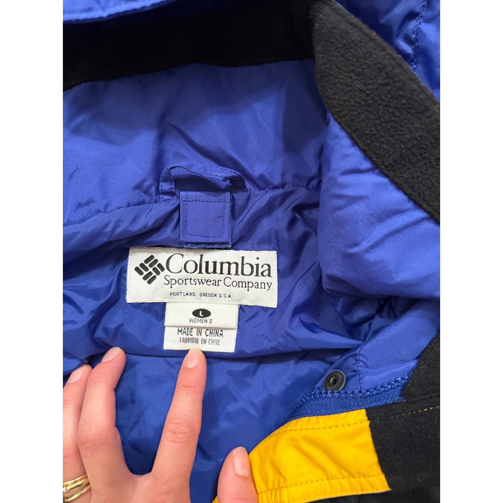 Columbia Sportswear Mens Blue Black Colorblock Hooded Outdoor Jacket - Picture 4 of 9
